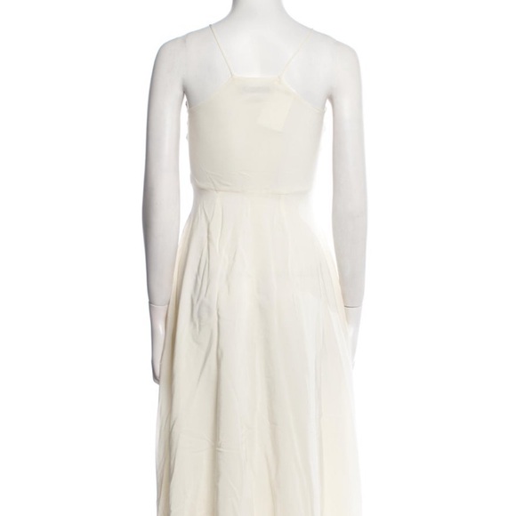Deitas Designer 100% Silk Maxi Dress | color Ivory - Picture 3 of 9